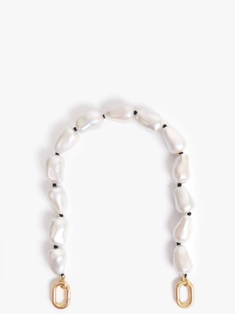 Clare V Shortie Strap - Cream Baroque Pearl NWT - $165